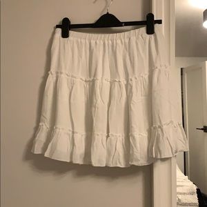 Princess Polly White Flowy Mini Skirt